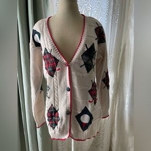 PBJ Sport women’s golf embroidered cardigan